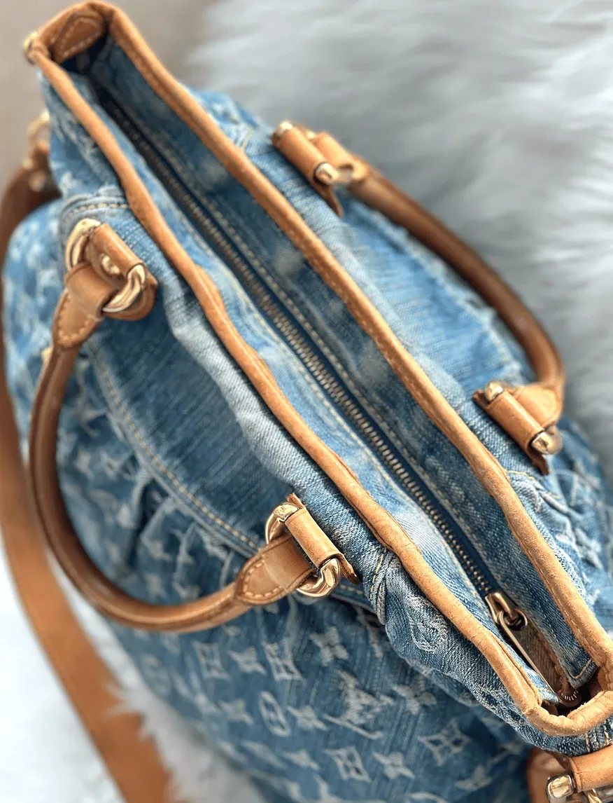 Monogram Blue Denim Neo Cabby MM Handbag — image 6