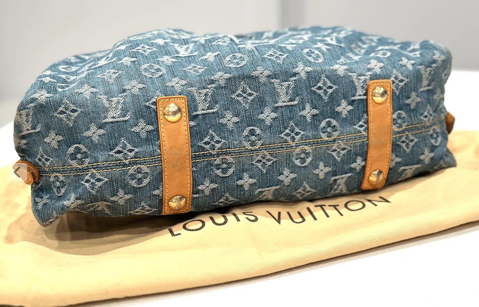 Monogram Blue Denim Neo Cabby MM Handbag — image 7