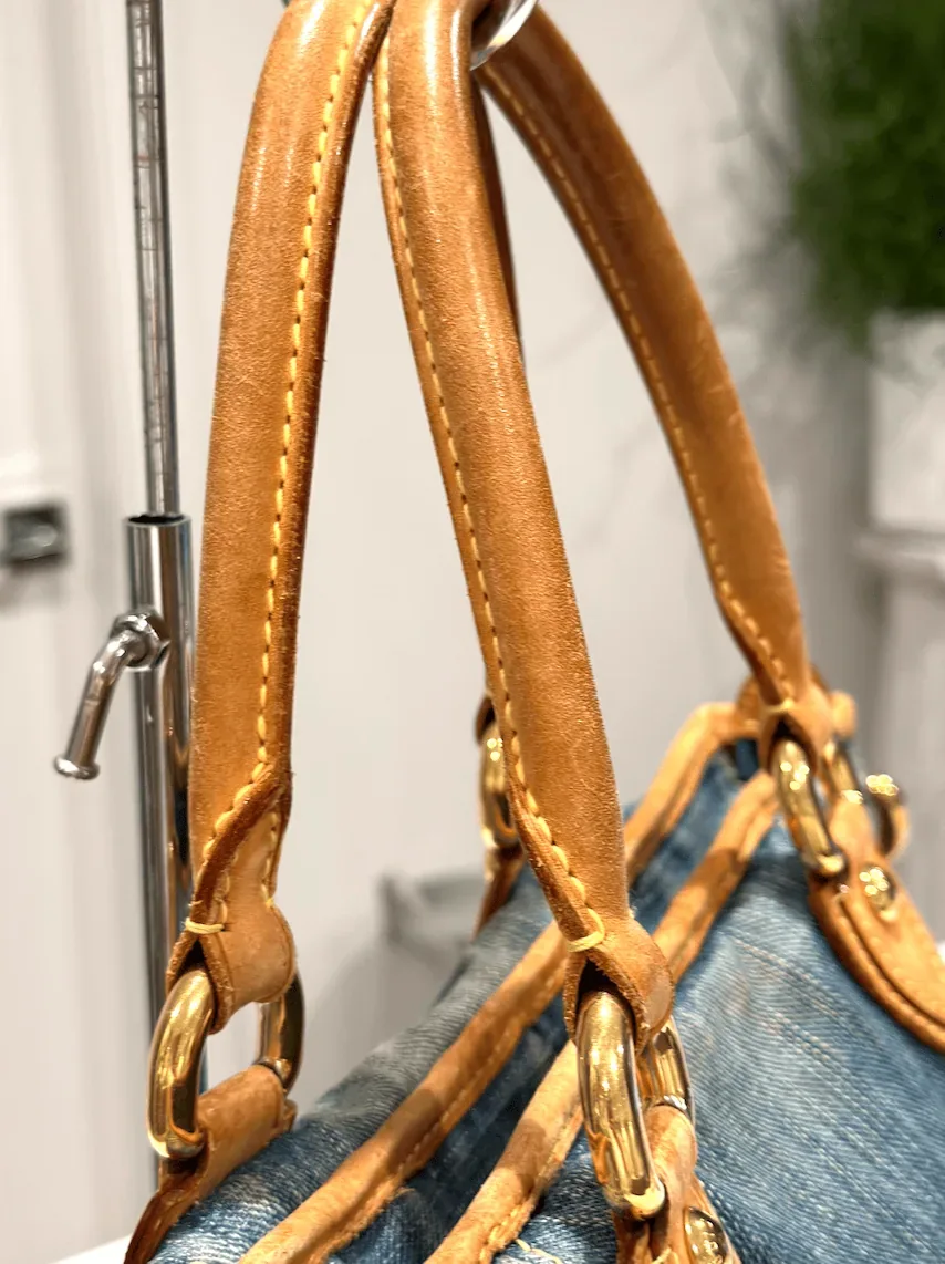 Monogram Blue Denim Neo Cabby MM Handbag — image 8