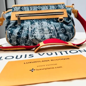 Monogram Denim Raye Porte Epaule 2 Way MM Handbag