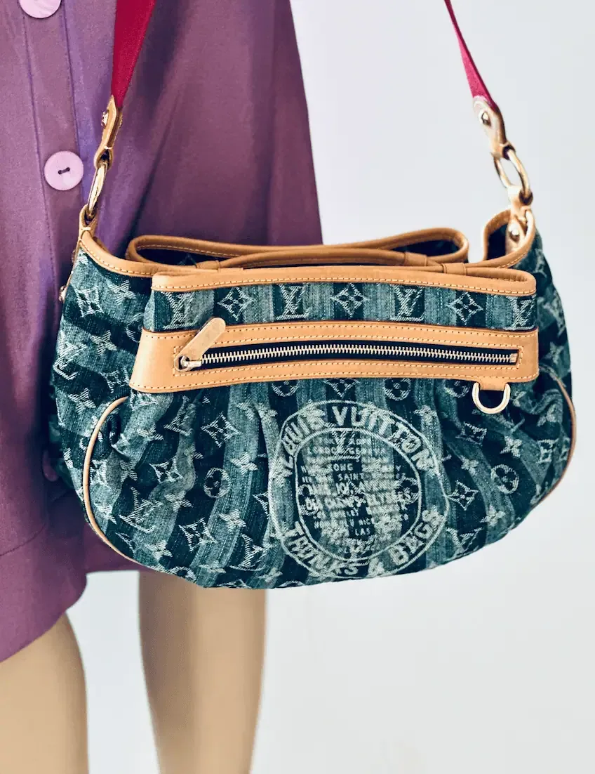 Monogram Denim Raye Porte Epaule 2 Way MM Handbag — image 4
