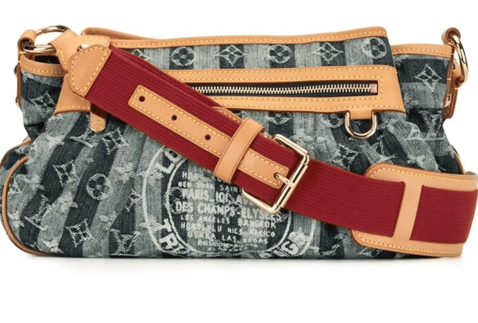 Monogram Denim Raye Porte Epaule 2 Way MM Handbag — image 5