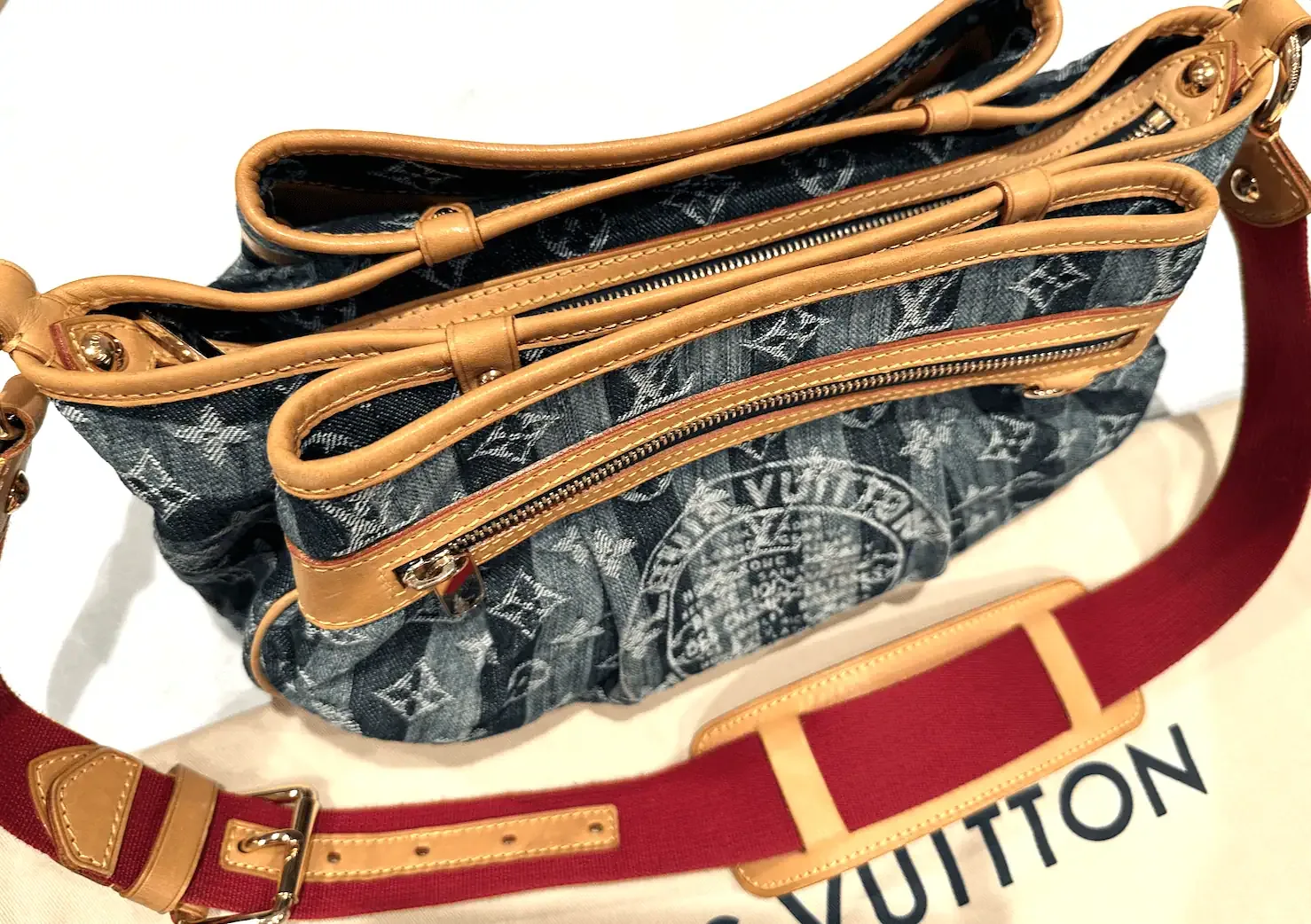 Monogram Denim Raye Porte Epaule 2 Way MM Handbag — image 6