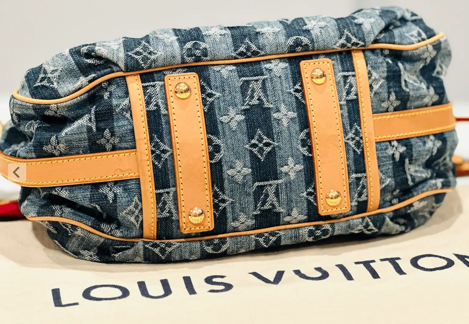 Monogram Denim Raye Porte Epaule 2 Way MM Handbag — image 7