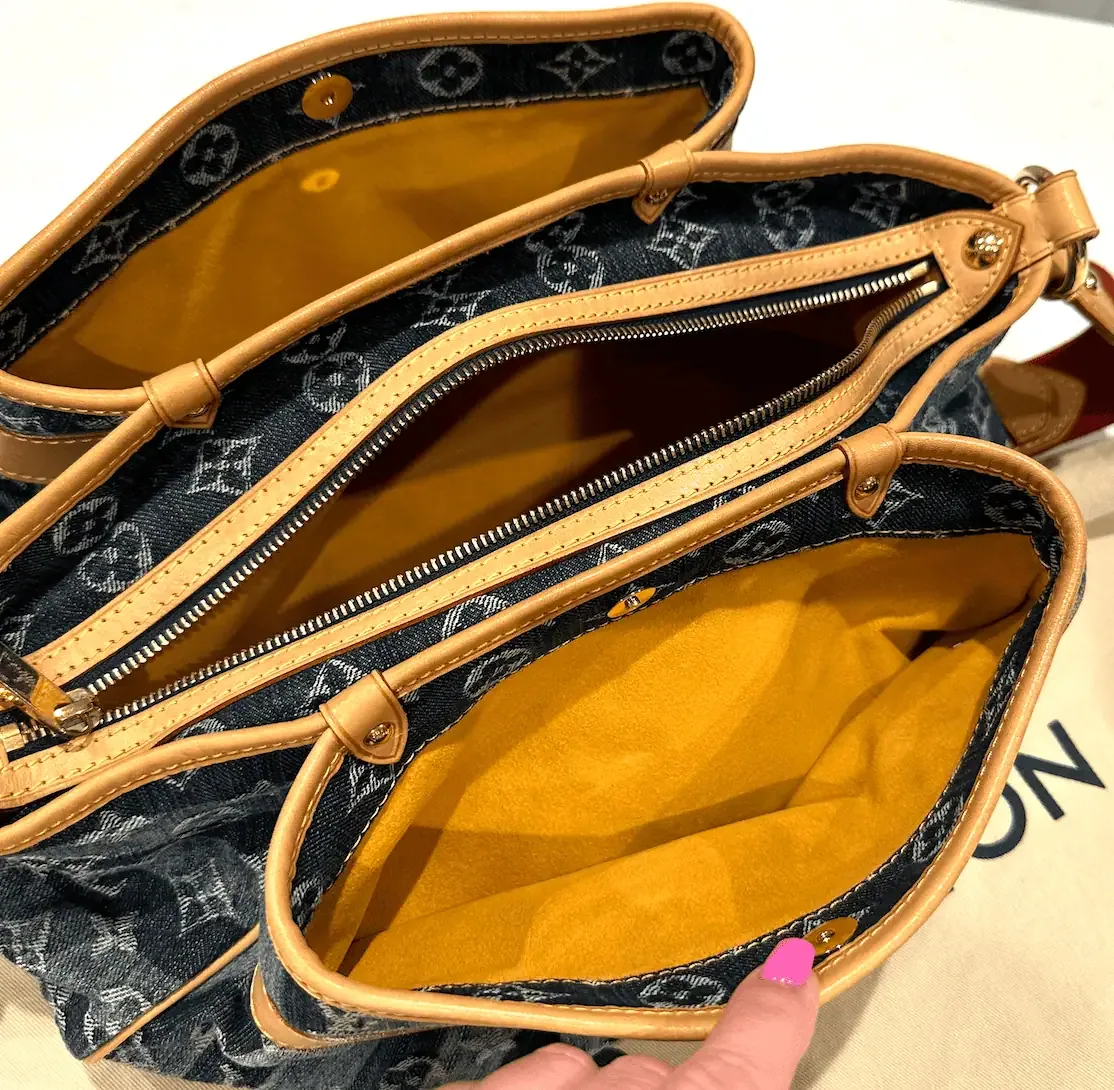 Monogram Denim Raye Porte Epaule 2 Way MM Handbag — image 10