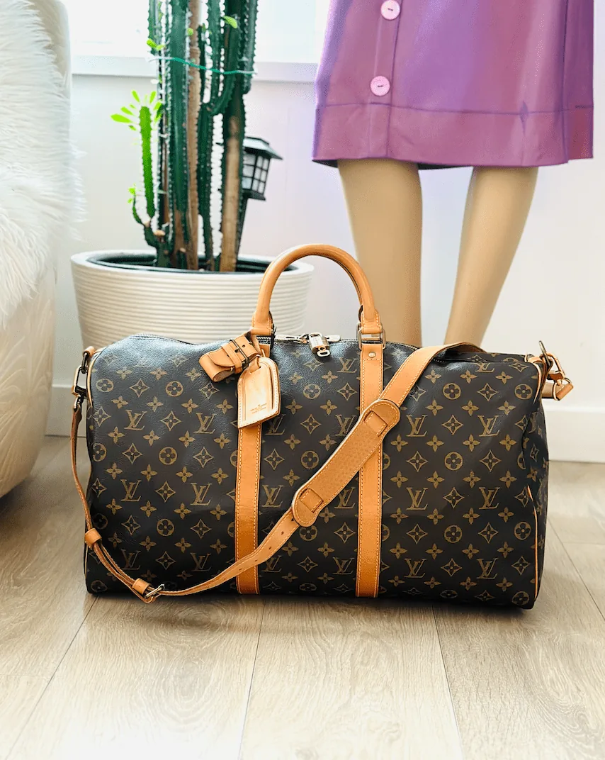 Bandoliere Monogram Keepall 50 Duffle Business Bag/Strap — image 3