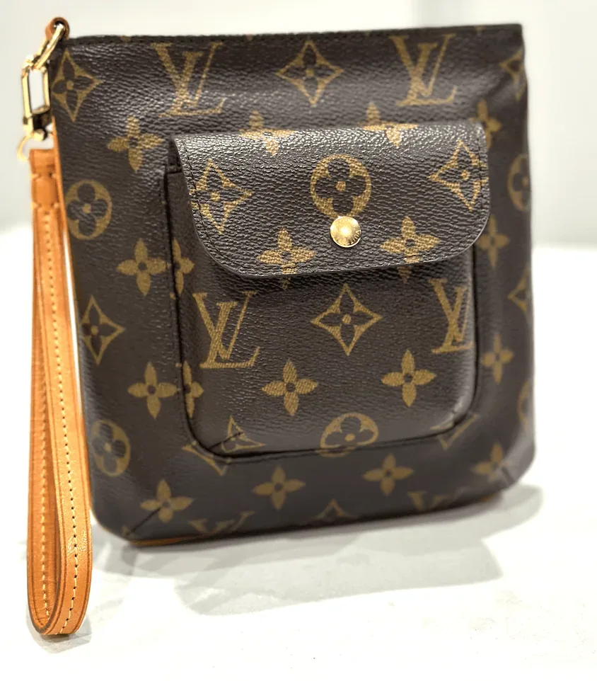 Monogram Partition Wristlet Pouch Bag — image 2