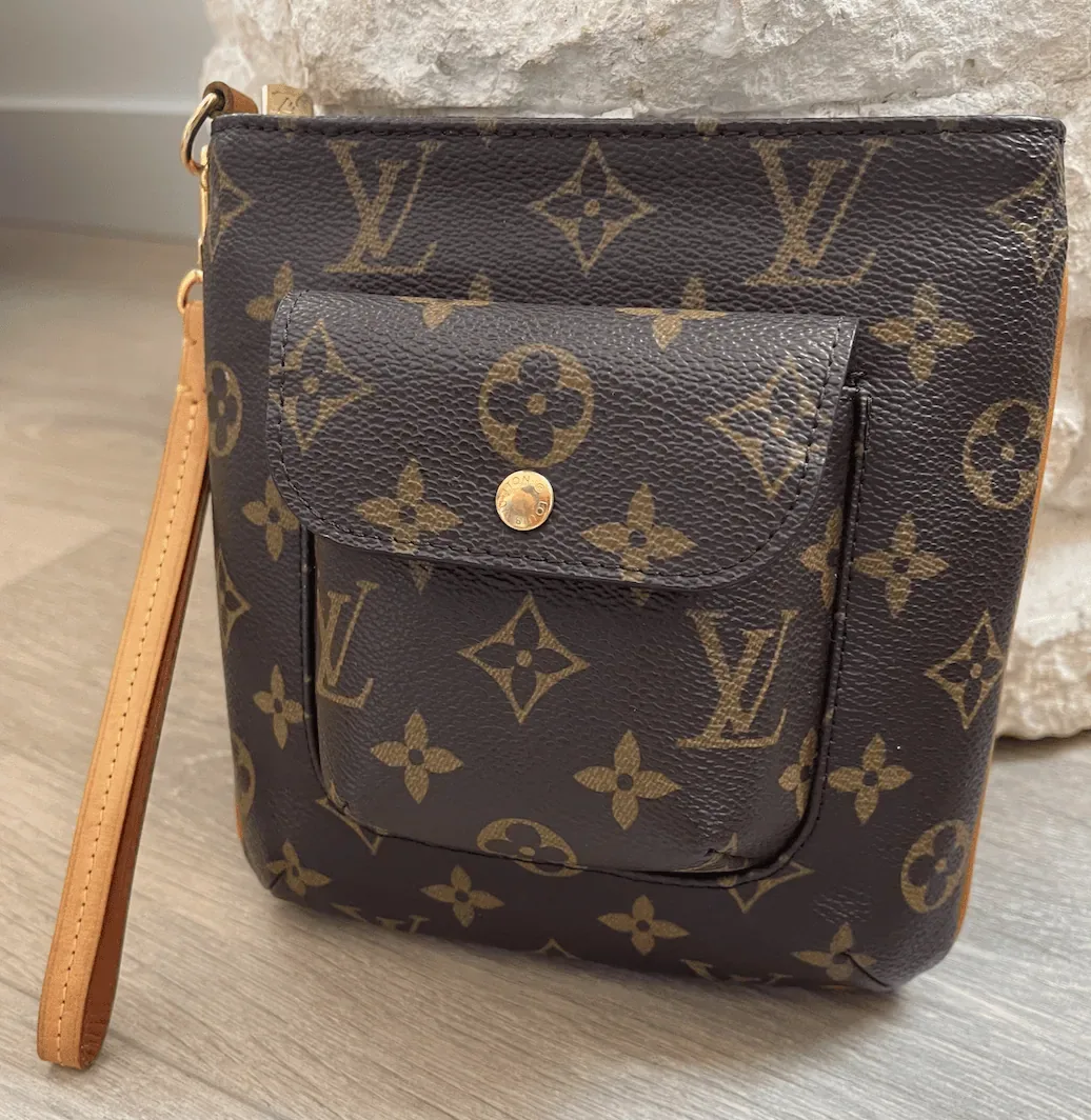 Monogram Partition Wristlet Pouch Bag — image 4