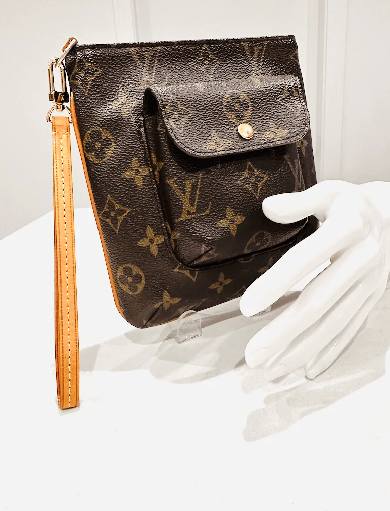 Monogram Partition Wristlet Pouch Bag — image 5