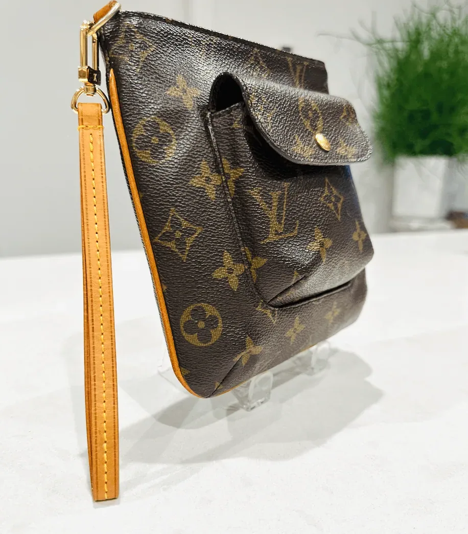 Monogram Partition Wristlet Pouch Bag — image 6