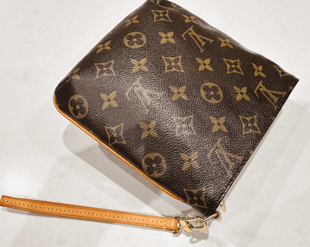 Monogram Partition Wristlet Pouch Bag — image 7
