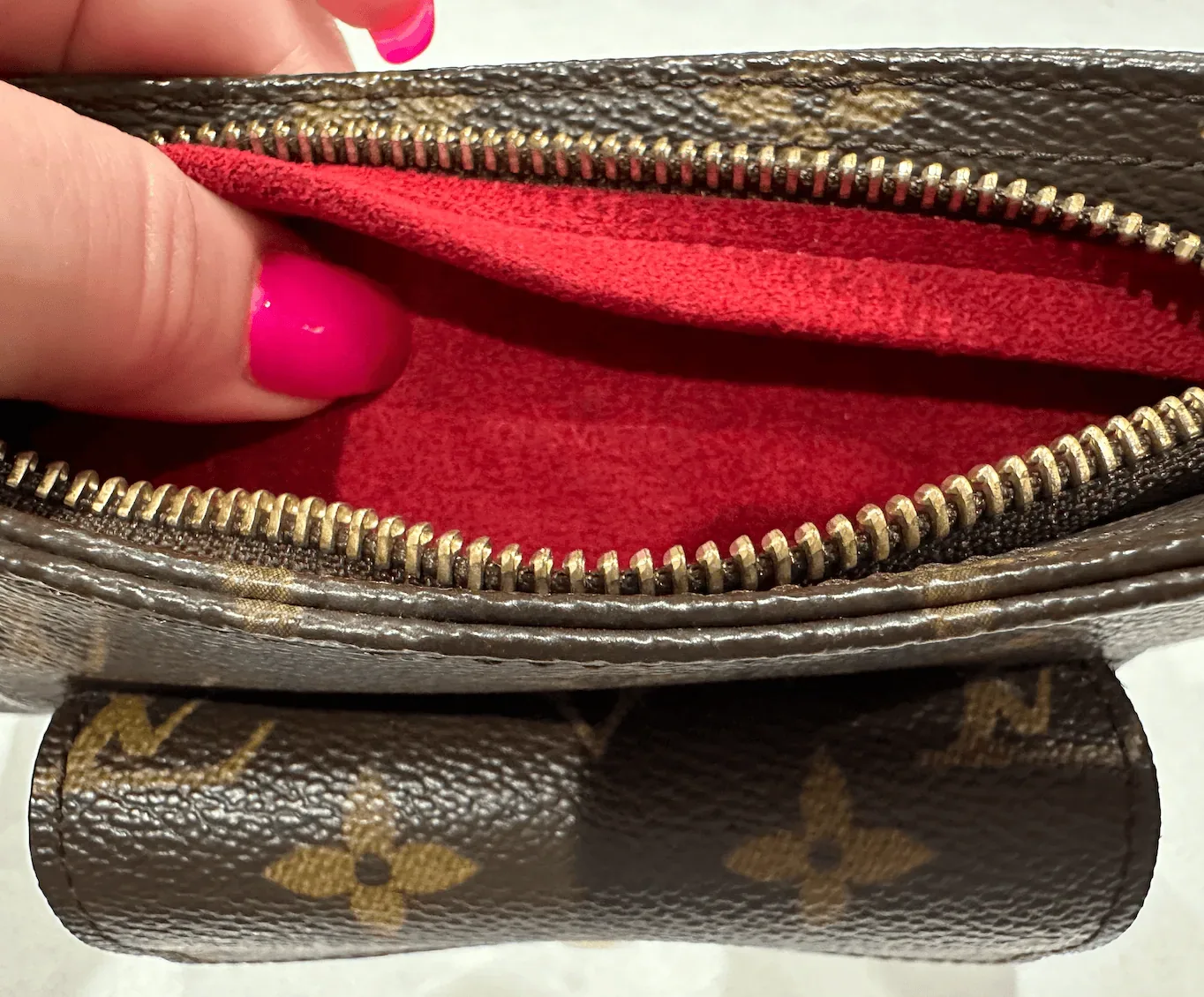 Monogram Partition Wristlet Pouch Bag — image 10
