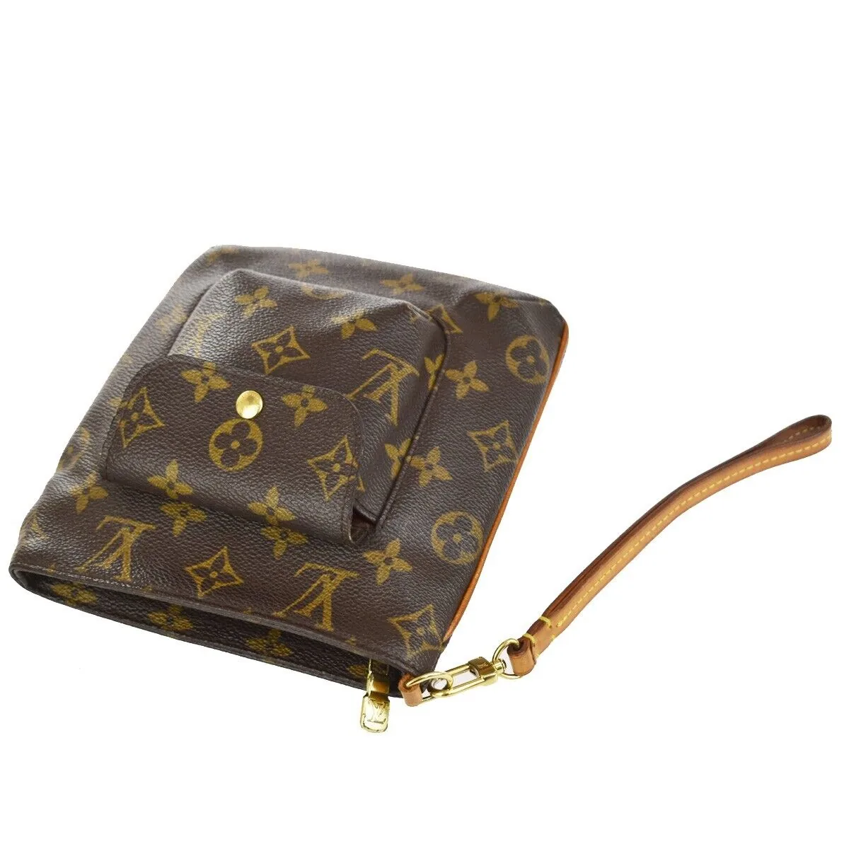 Monogram Partition Wristlet Pouch Bag — image 2