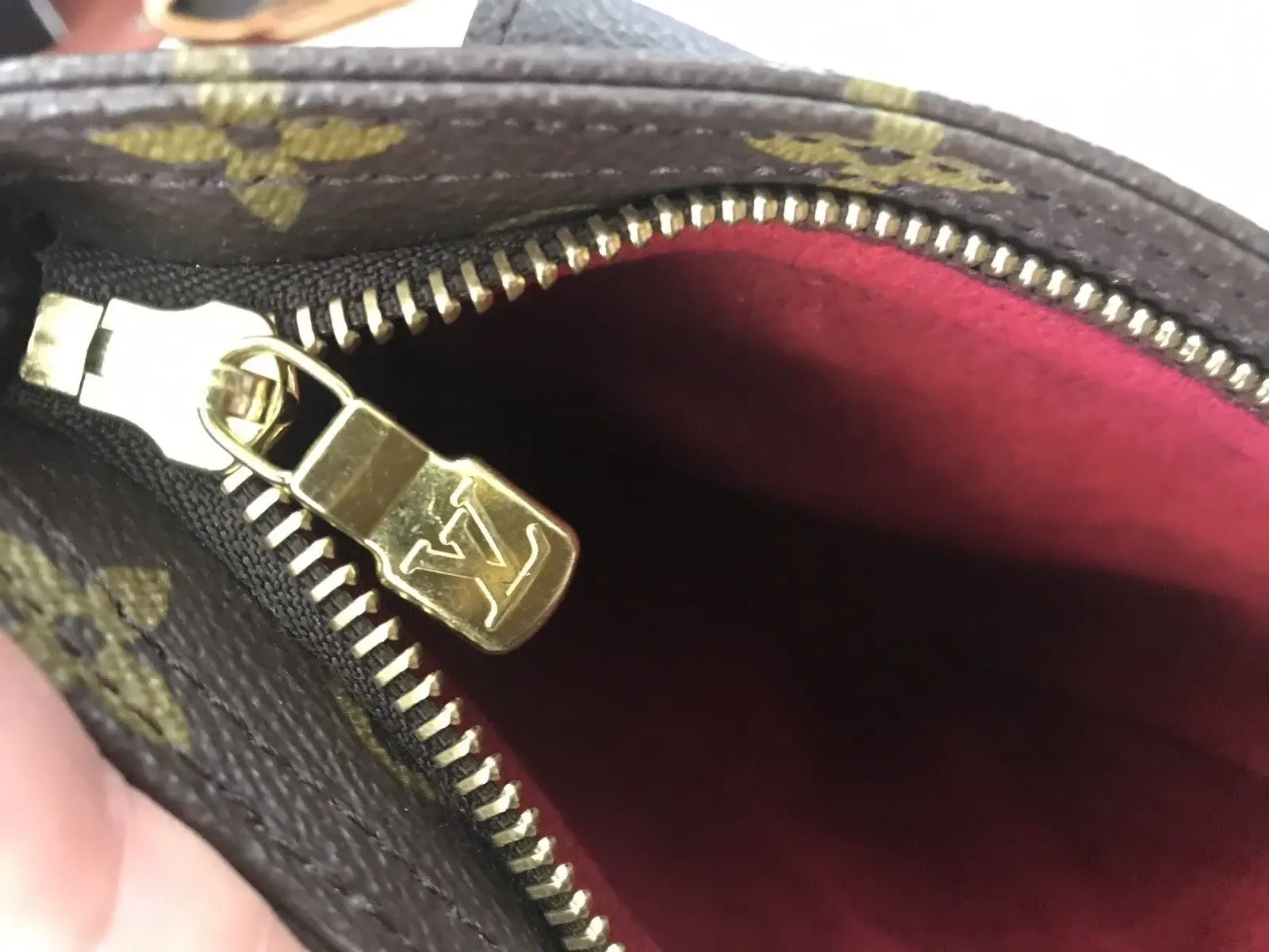 Monogram Partition Wristlet Pouch Bag — image 7
