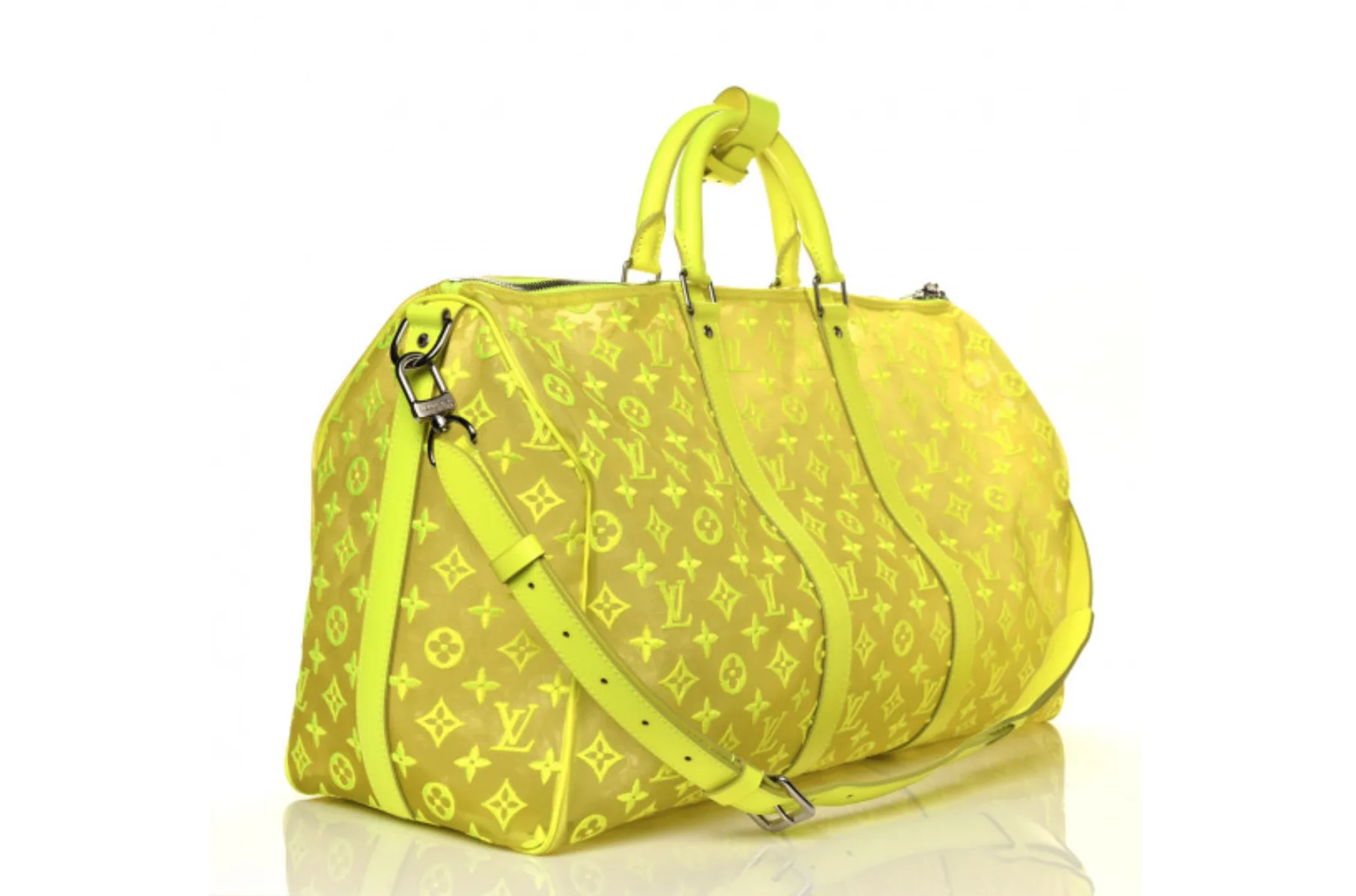 Monogram See Through Mesh Neon Keepall Bandoulière 50 Handbag
