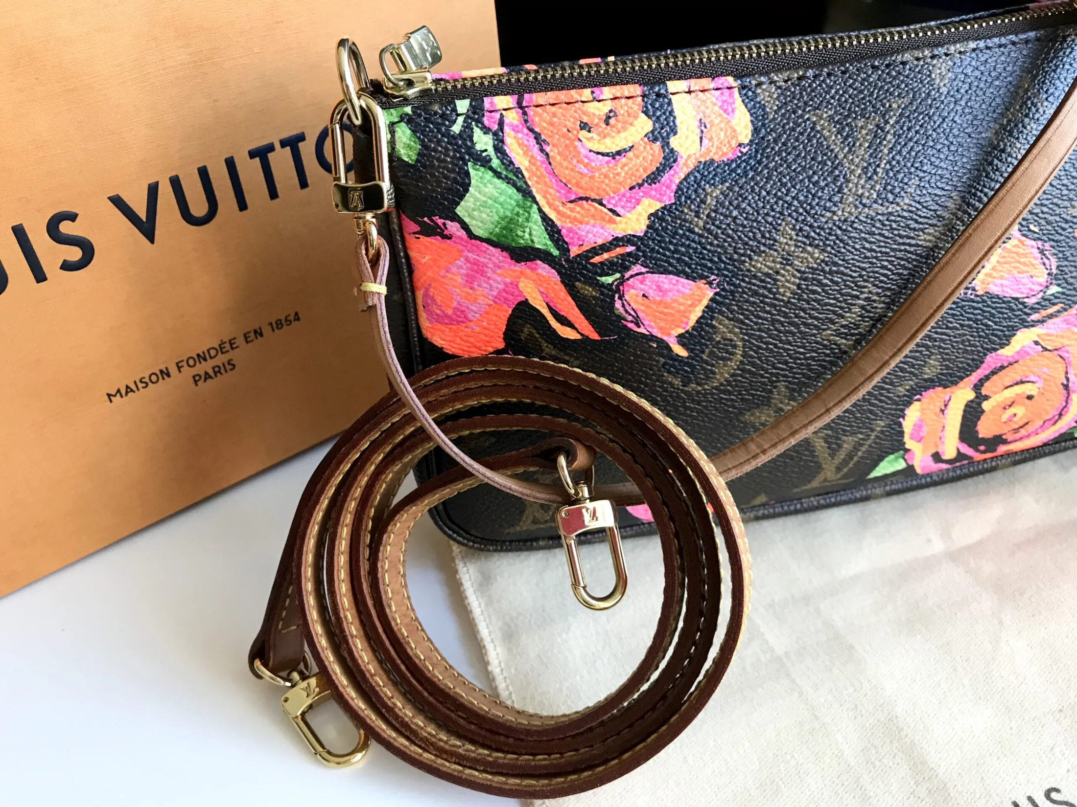 Monogram Stephen Sprouse Roses Pochette — image 6