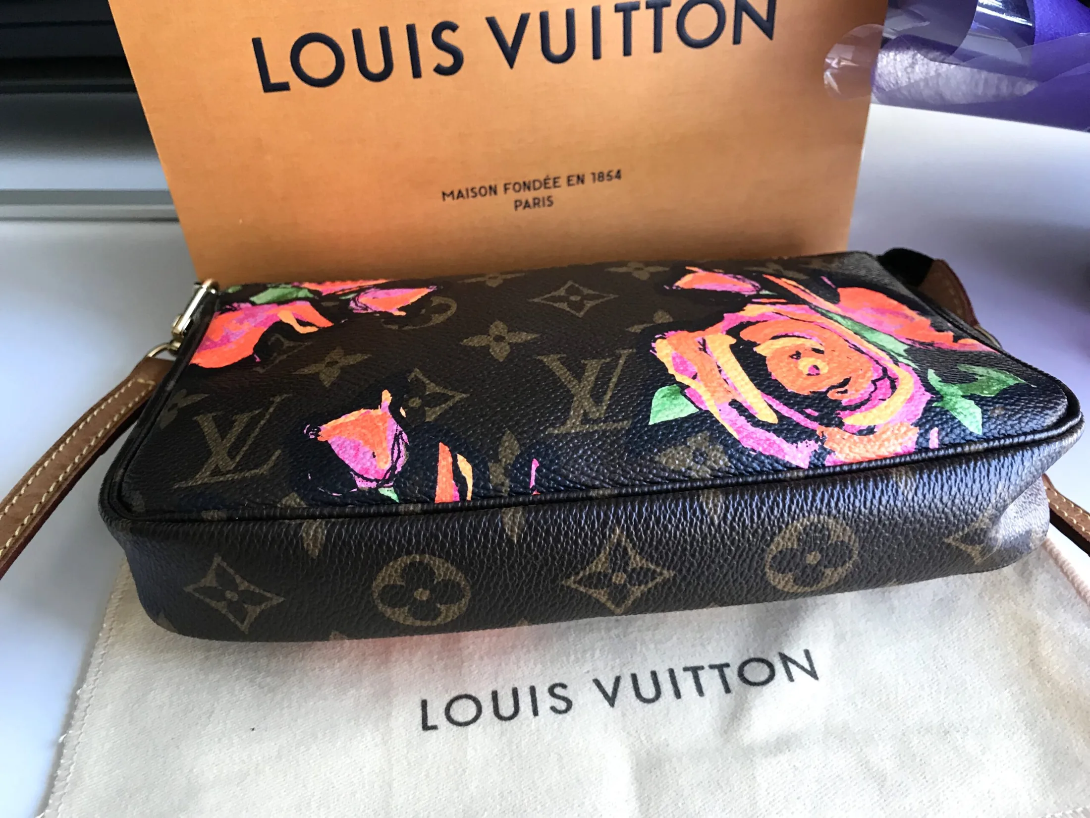 Monogram Stephen Sprouse Roses Pochette — image 12