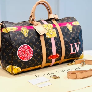 Monogram Summer Trunks Keepall Bandolier 50