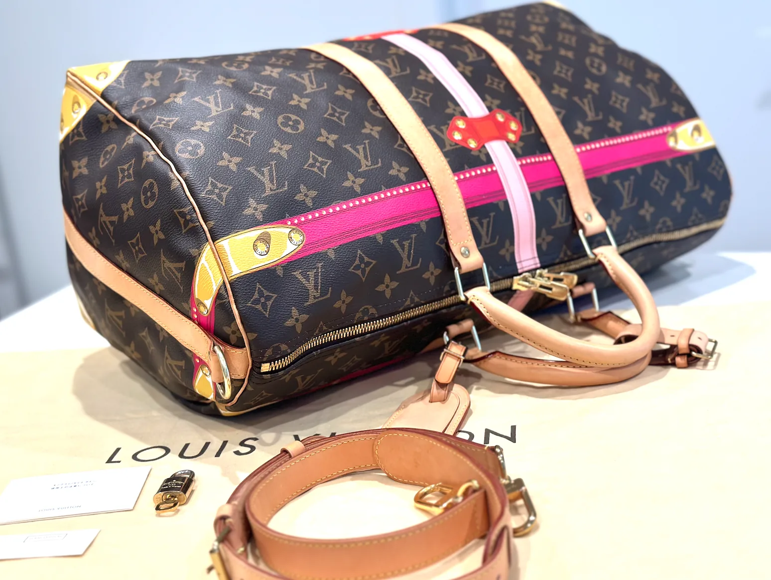 Monogram Summer Trunks Keepall Bandolier 50 — image 3