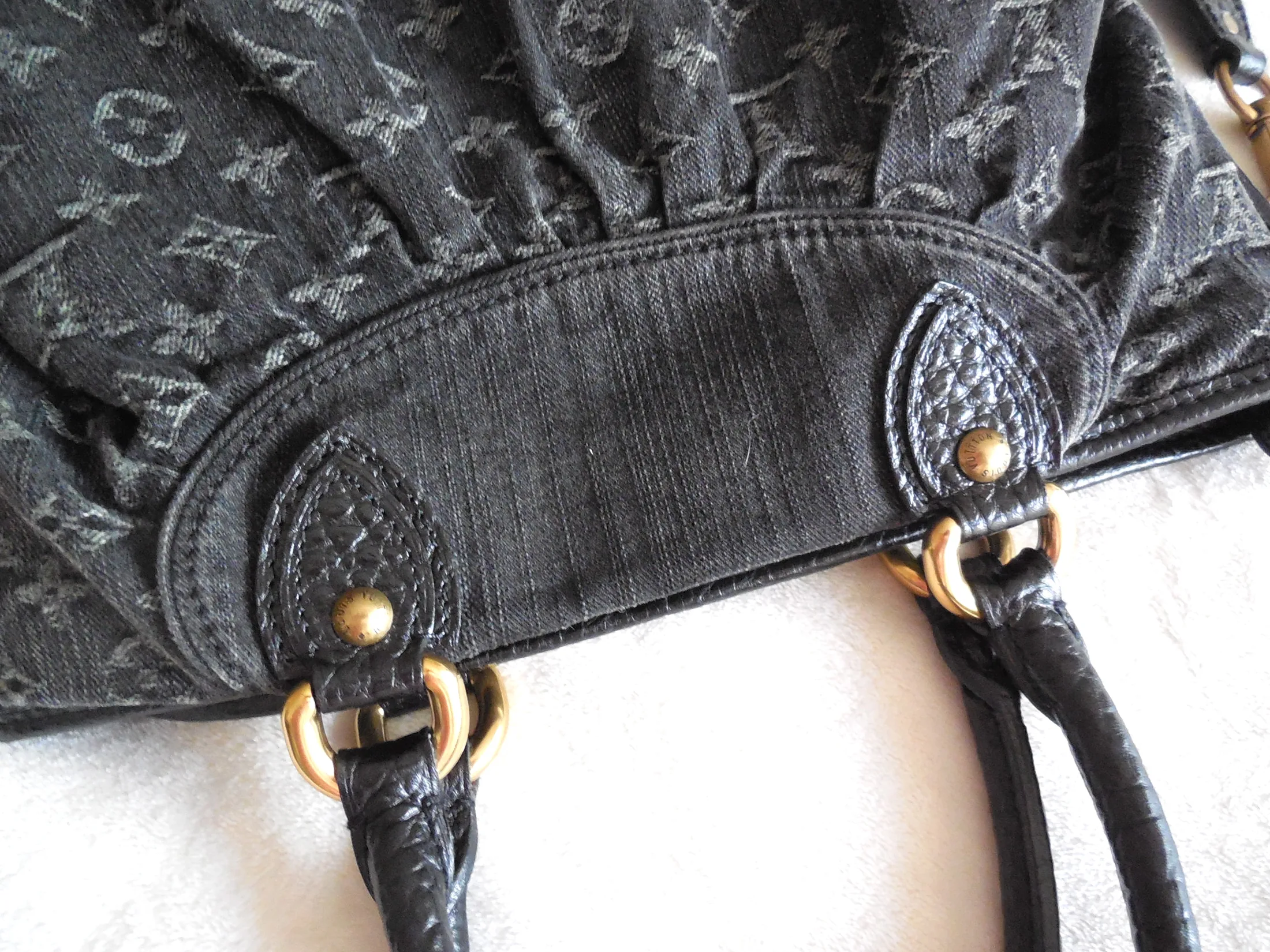 Black Monogram Denim Neo Cabby Shoulder Bag — image 5