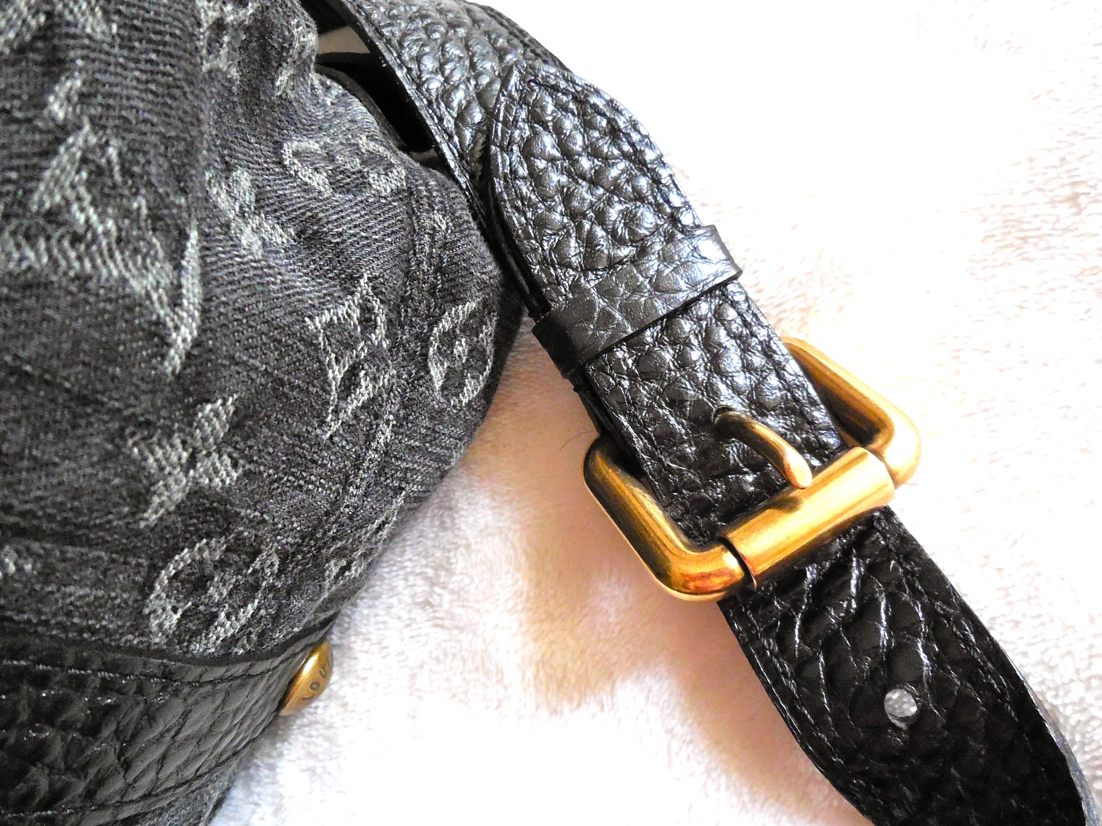 Black Monogram Denim Neo Cabby Shoulder Bag — image 6