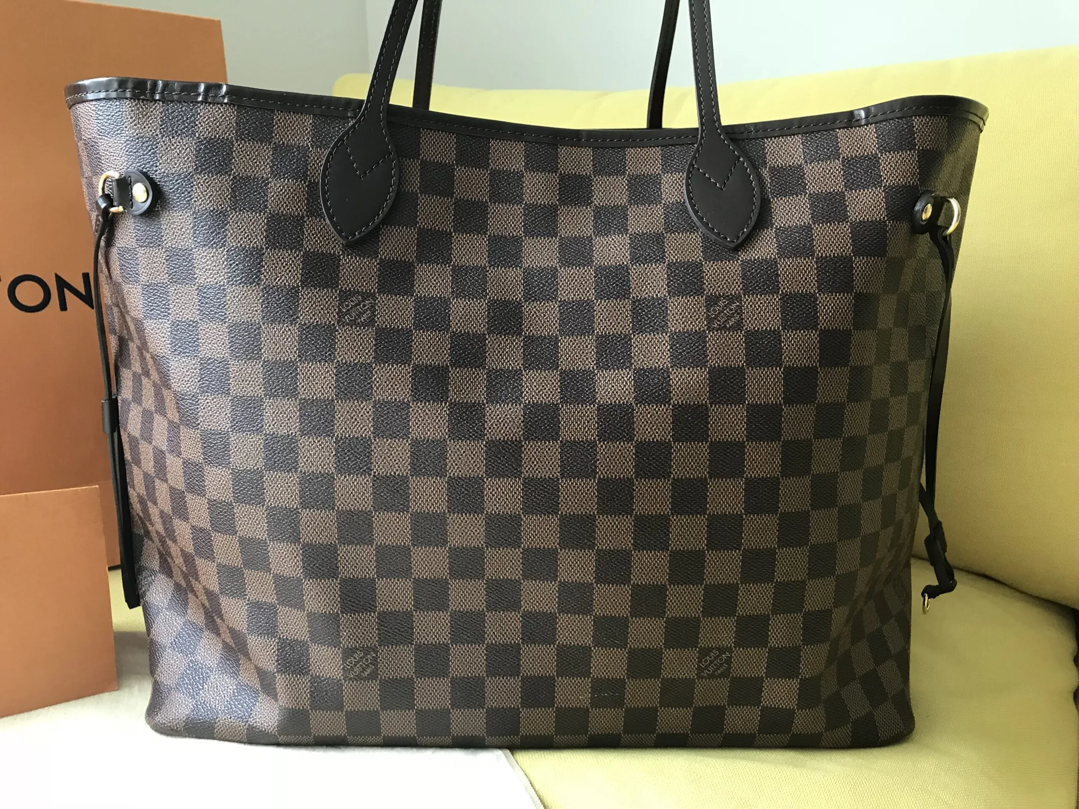 Louis Vuitton Neverfull GM Damier Ebene Tote Handbag — image 6