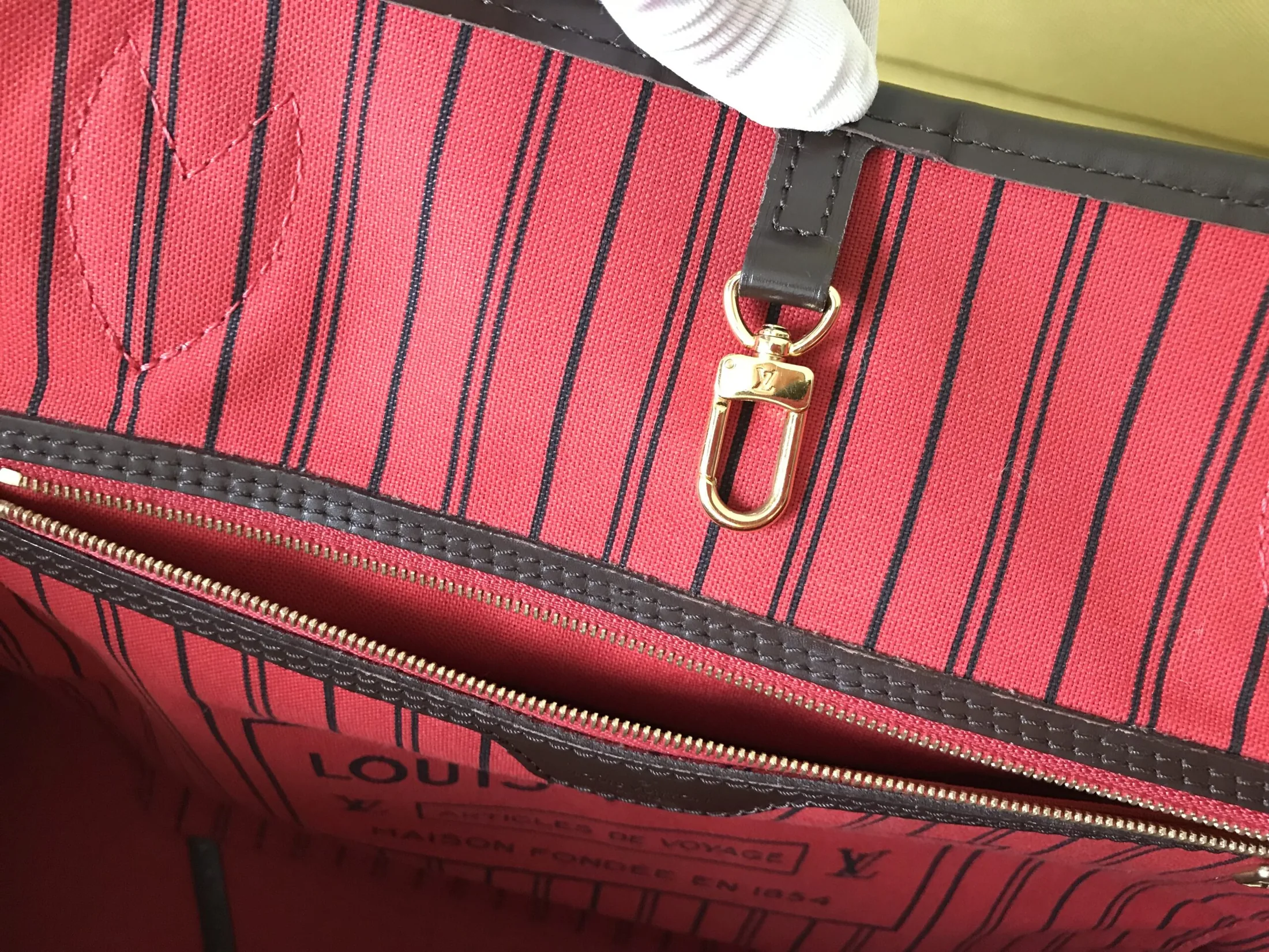 Louis Vuitton Neverfull GM Damier Ebene Tote Handbag — image 12