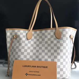 Neverfull MM Damier Azur Tote Bag