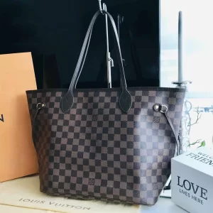 Neverfull MM Damier Ebene Tote Handbag
