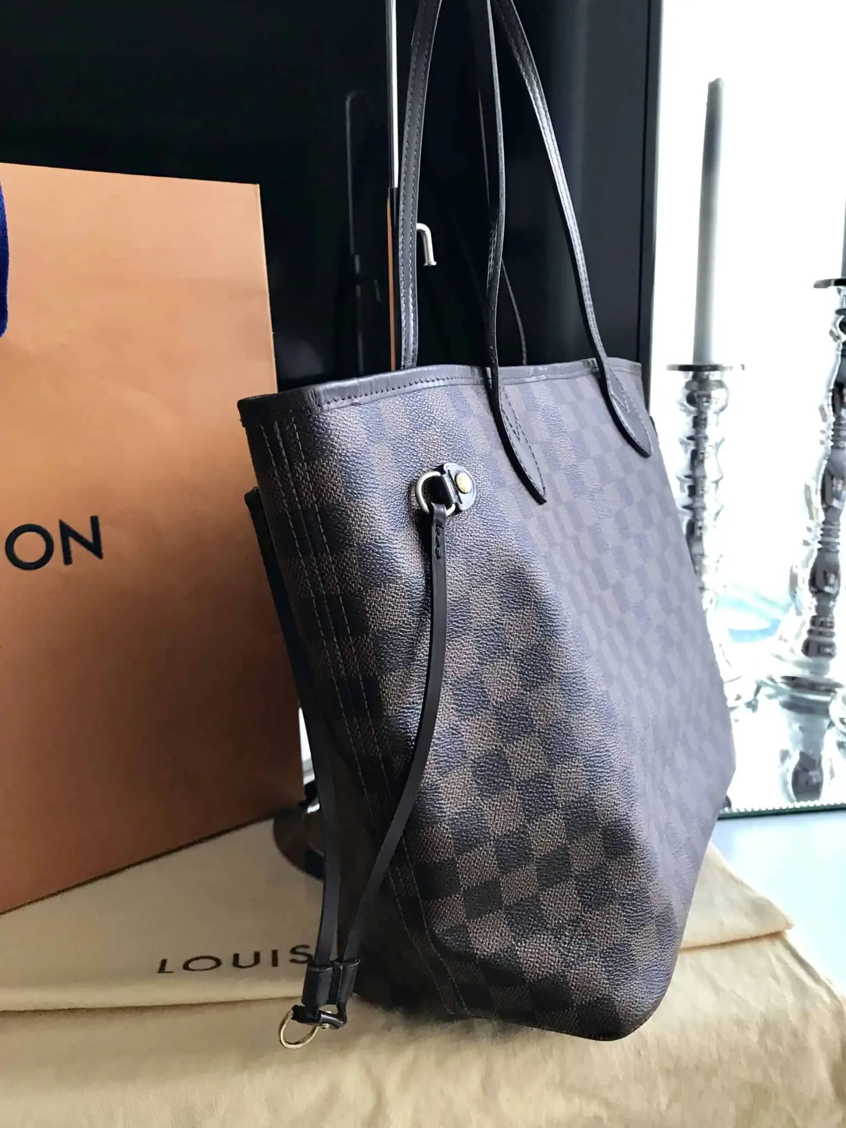 Neverfull MM Damier Ebene Tote Handbag — image 3