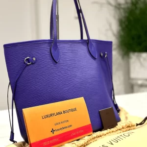 Neverfull MM Figure Epi Leather Purple Handbag