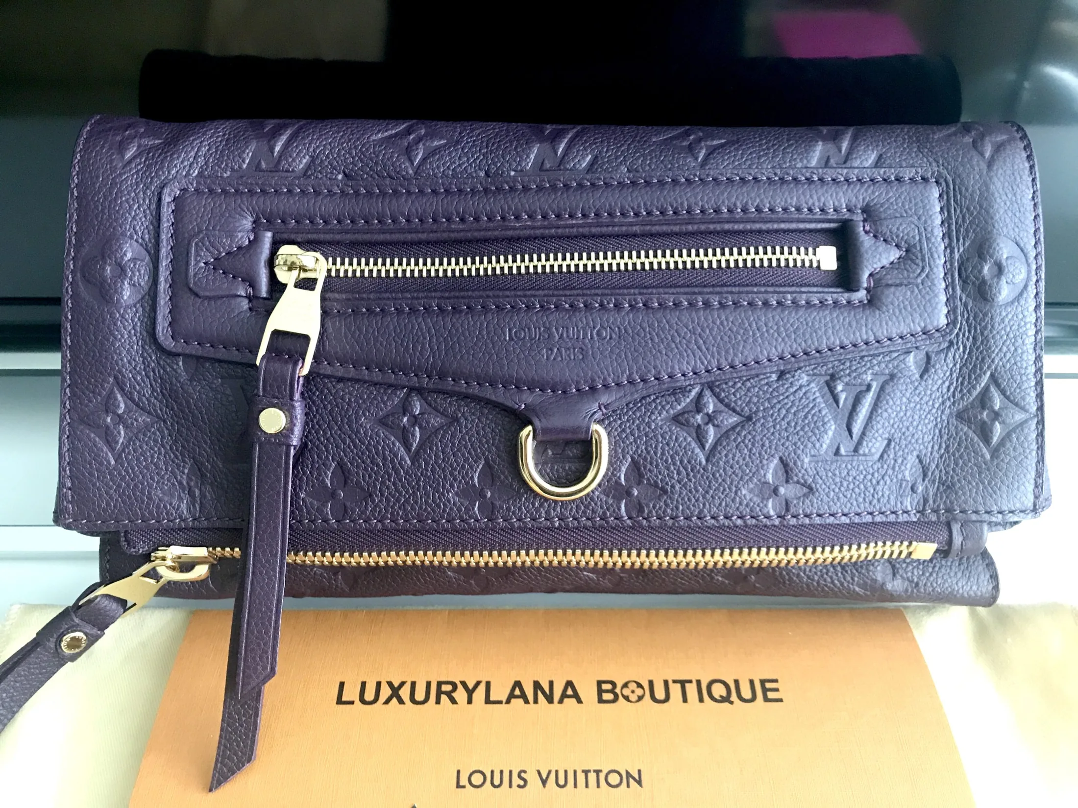 Petillante Aurore Monogram Empreinte Leather Clutch — image 7