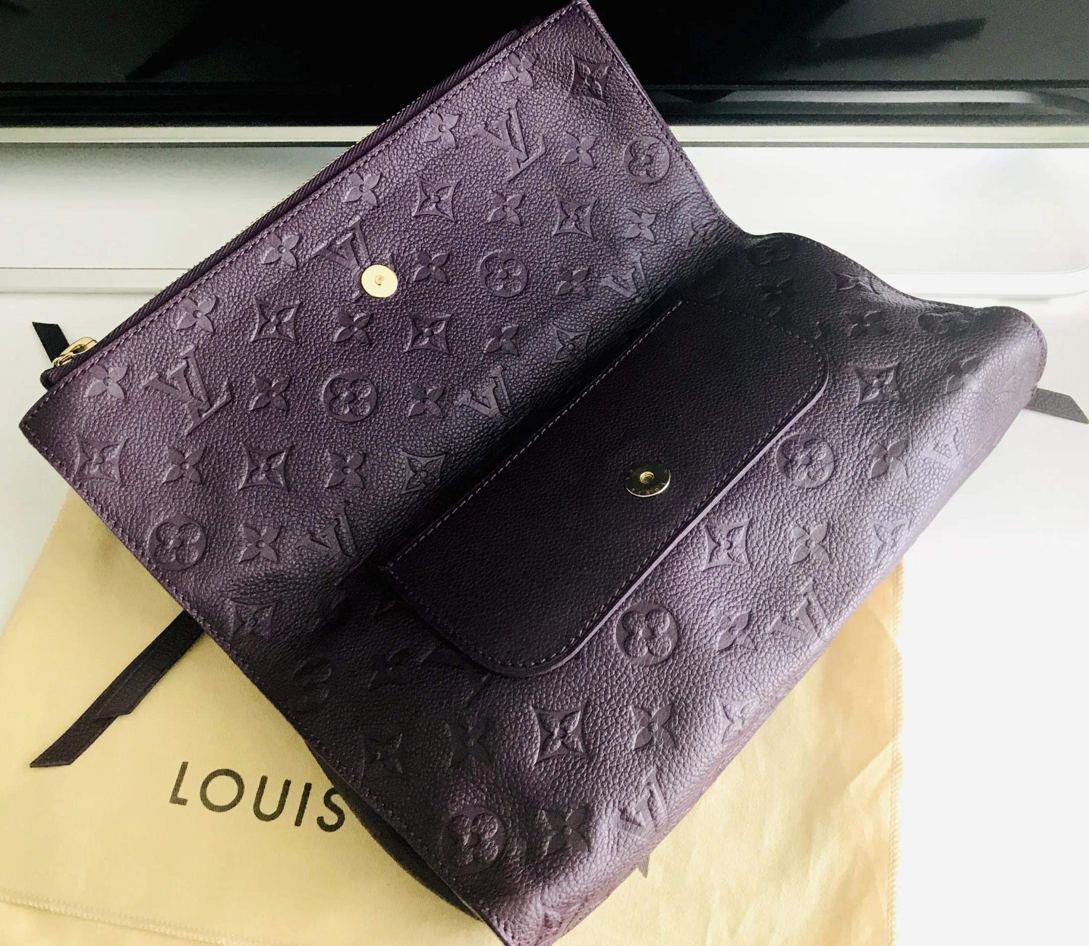 Petillante Aurore Monogram Empreinte Leather Clutch — image 8