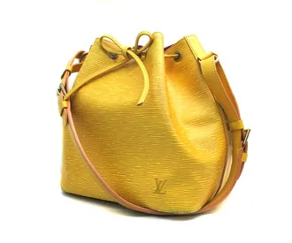 Louis Vuitton Petit Noe Yellow Epi Bucket Bag