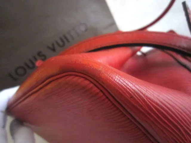 Petit Noe Red Epi Leather Bucket Bag — image 8