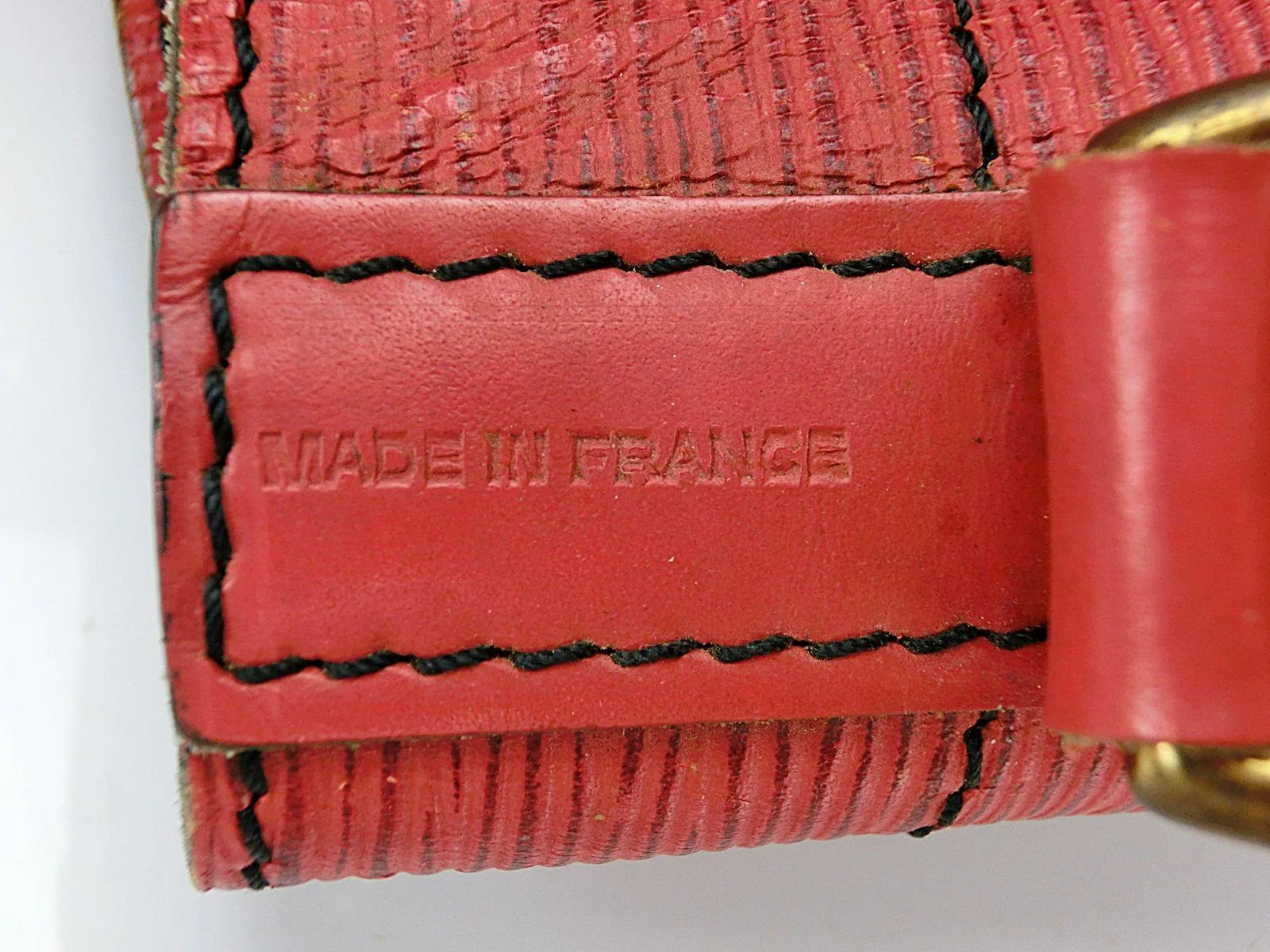 Petit Noe Red Epi Leather Bucket Bag — image 9