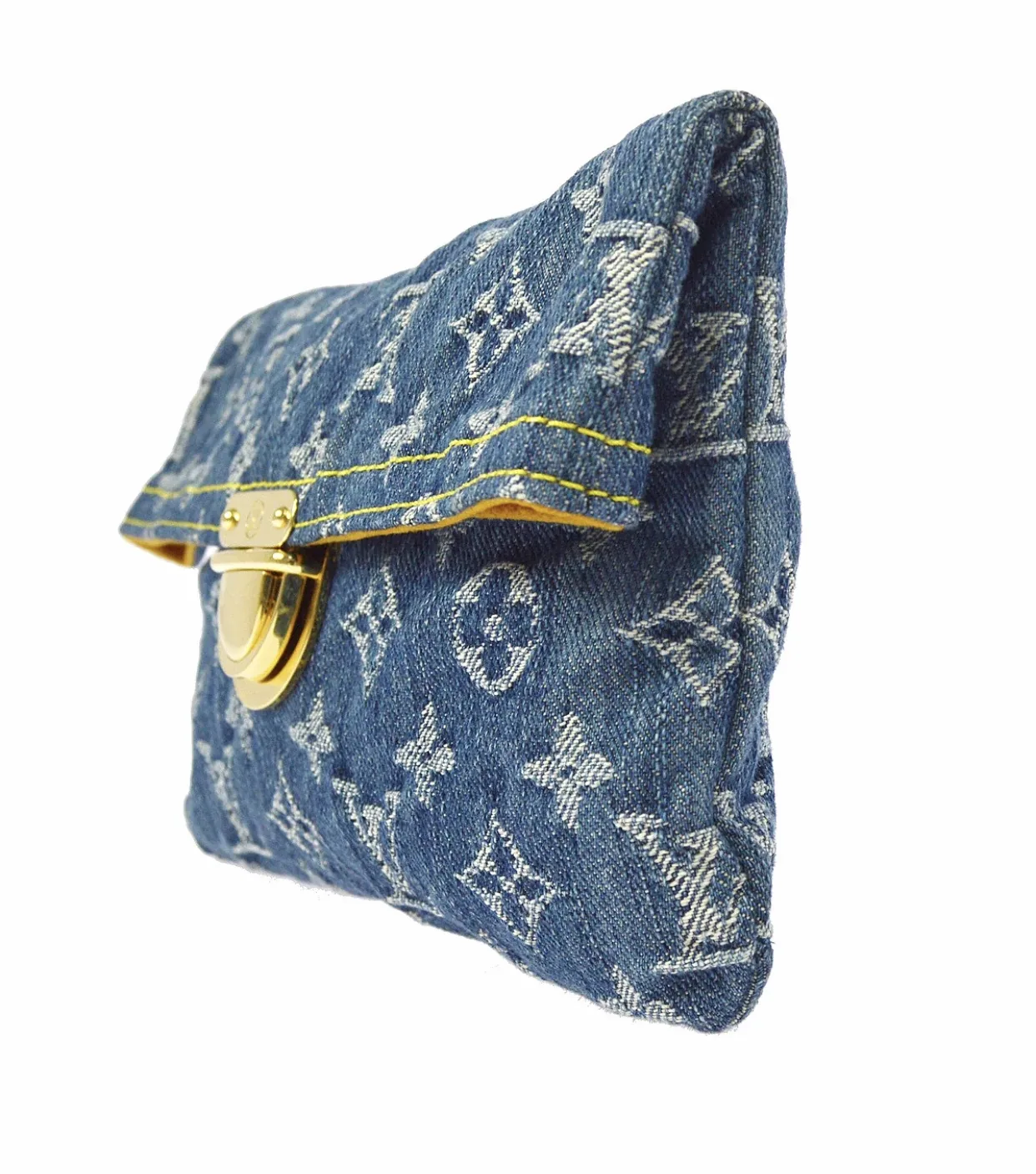 Plate Blue Monogram Denim Clutch — image 4