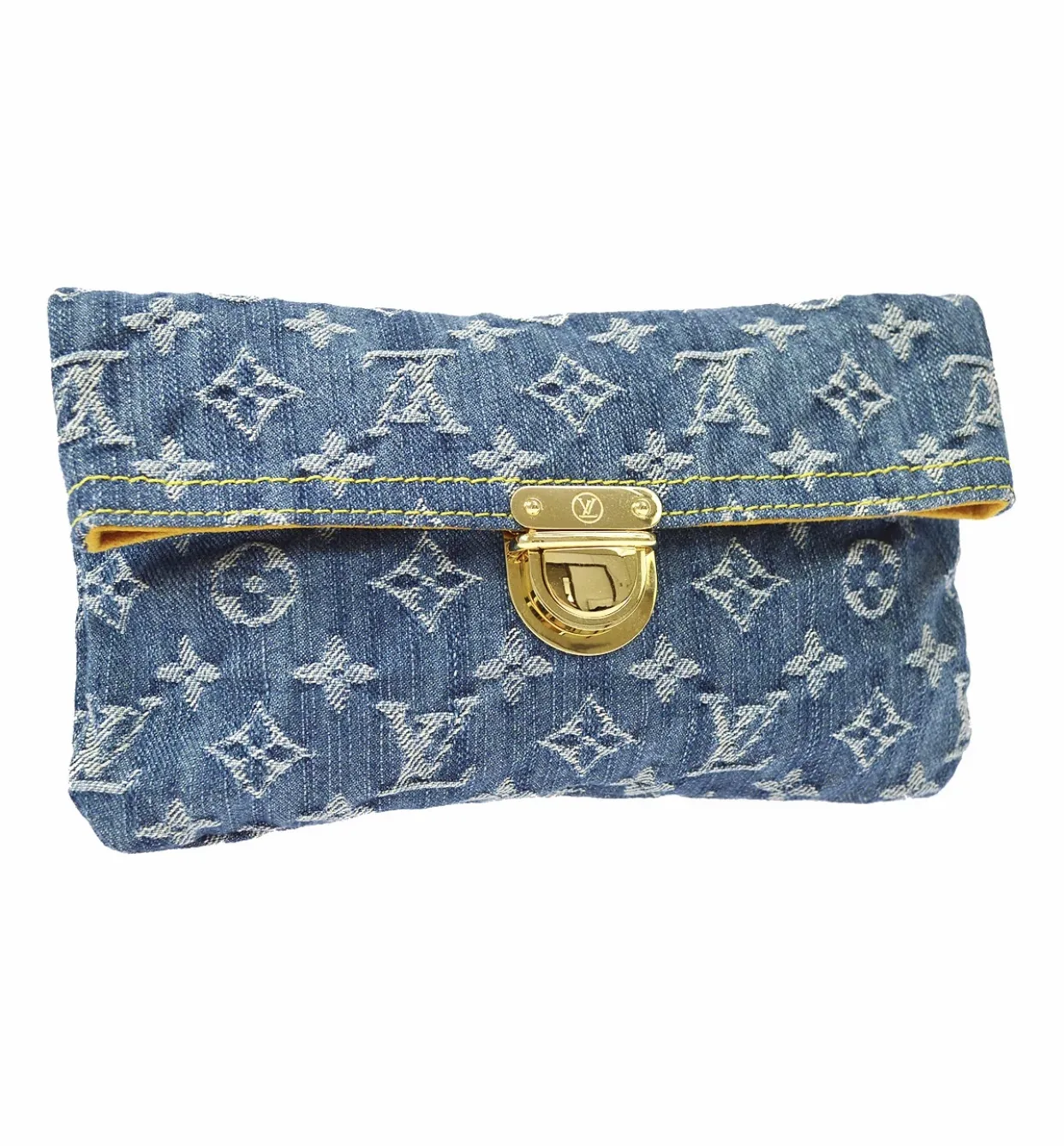 Plate Blue Monogram Denim Clutch — image 6