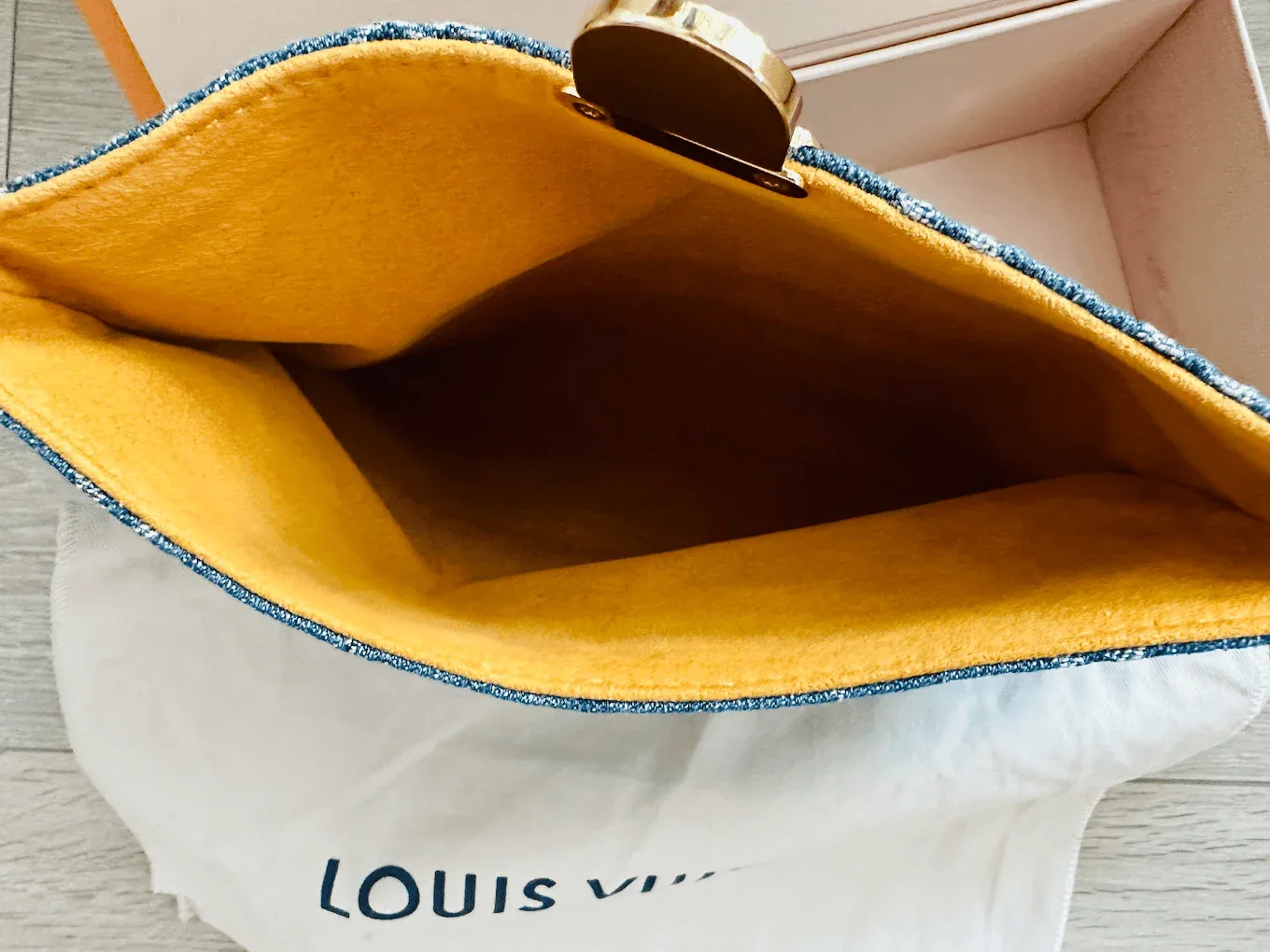 Plate Blue Monogram Denim Clutch — image 13