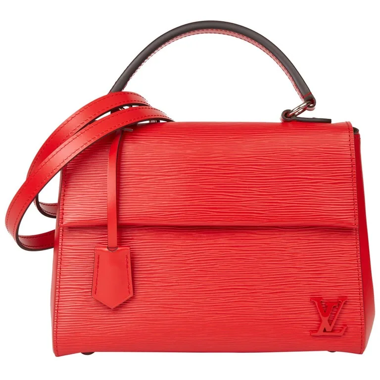 Red Epi Leather Cluny MM Coquelicot Handbag