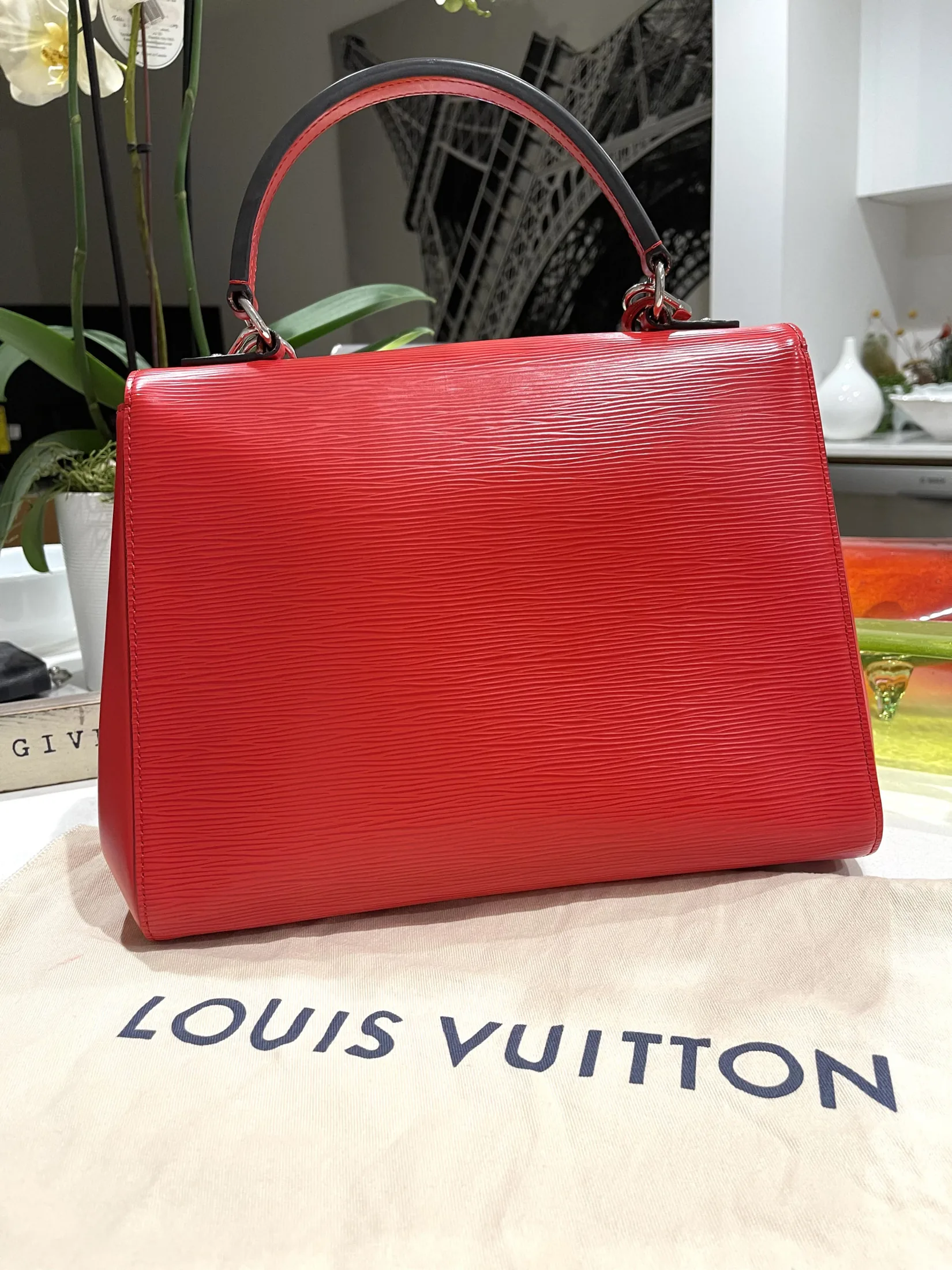 Red Epi Leather Cluny MM Coquelicot Handbag — image 5