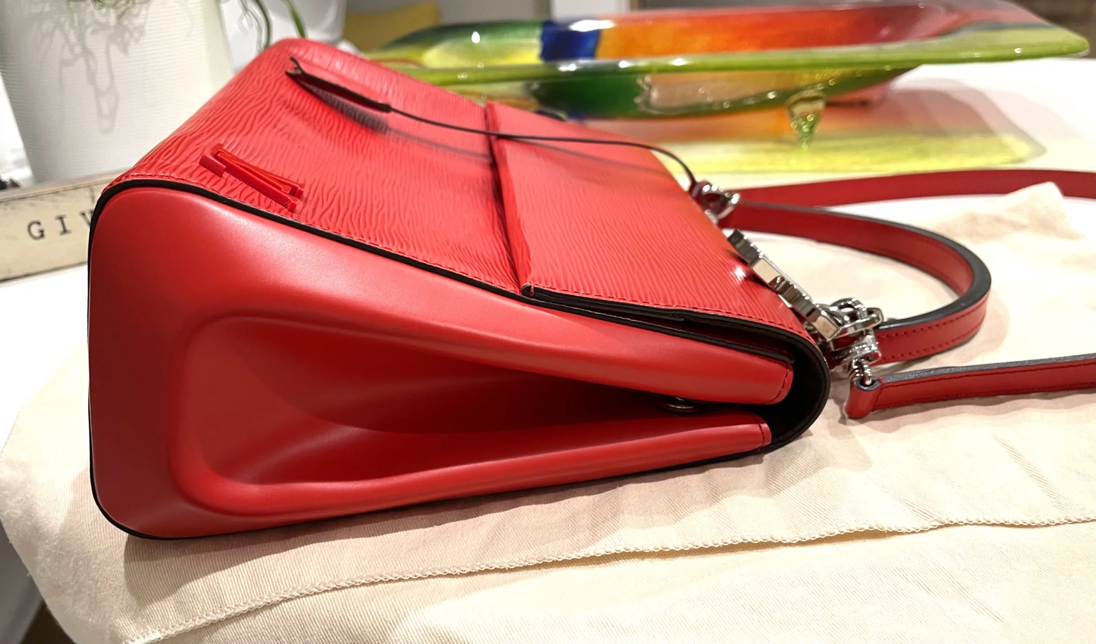 Red Epi Leather Cluny MM Coquelicot Handbag — image 8