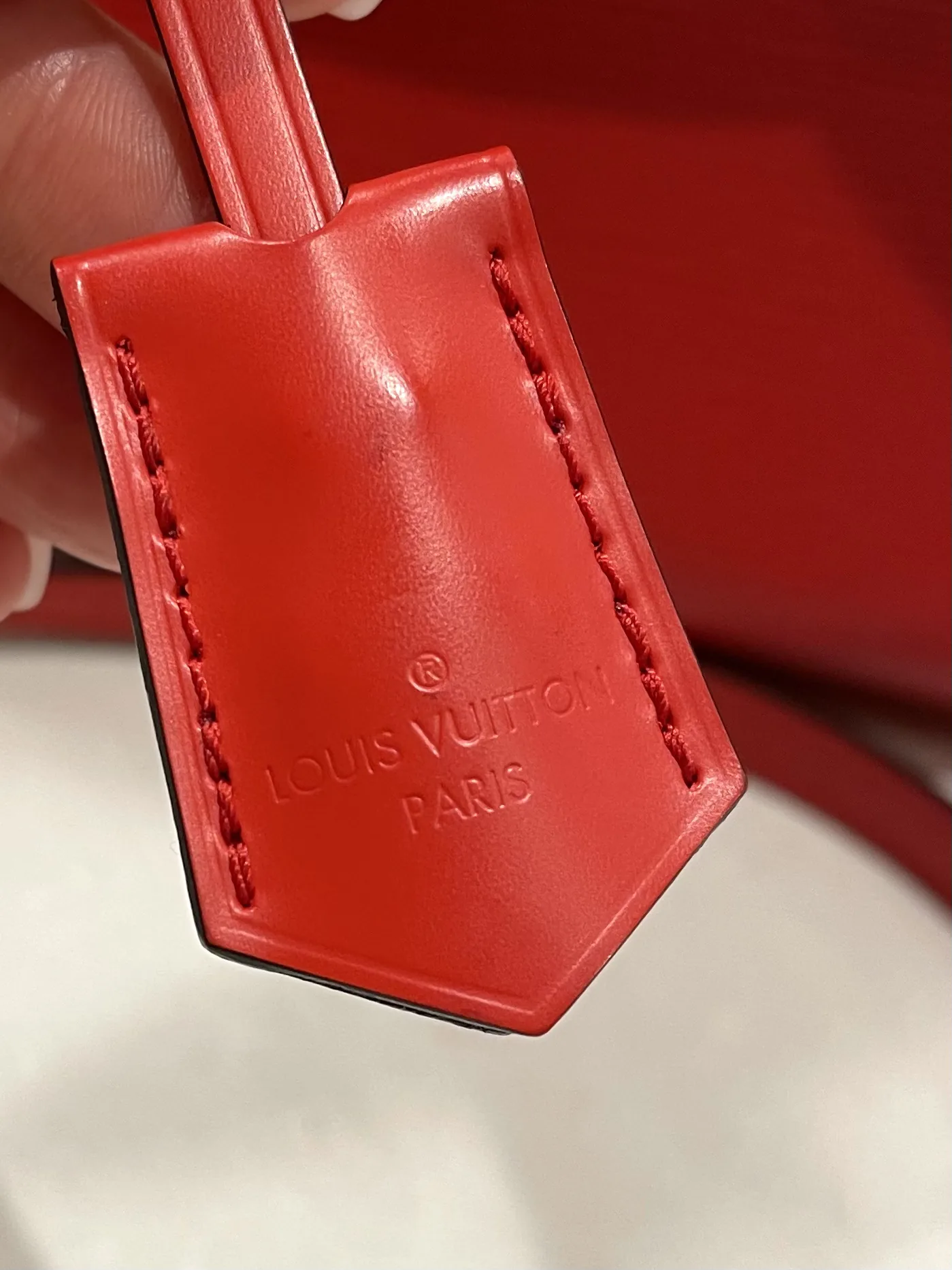 Red Epi Leather Cluny MM Coquelicot Handbag — image 12