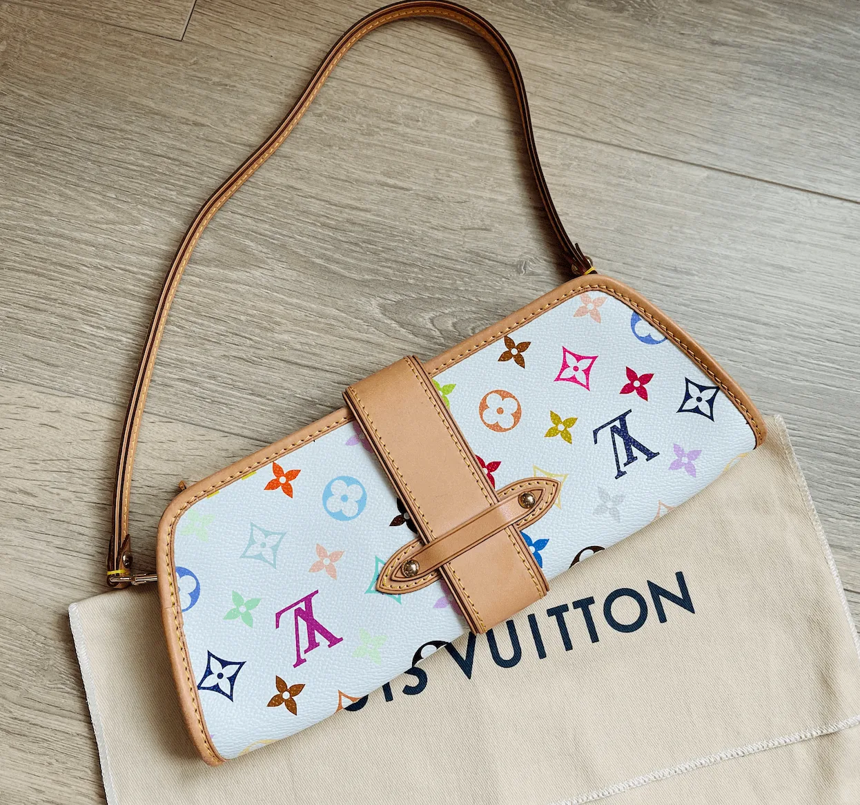 Shirley White Multicolour Clutch — image 4