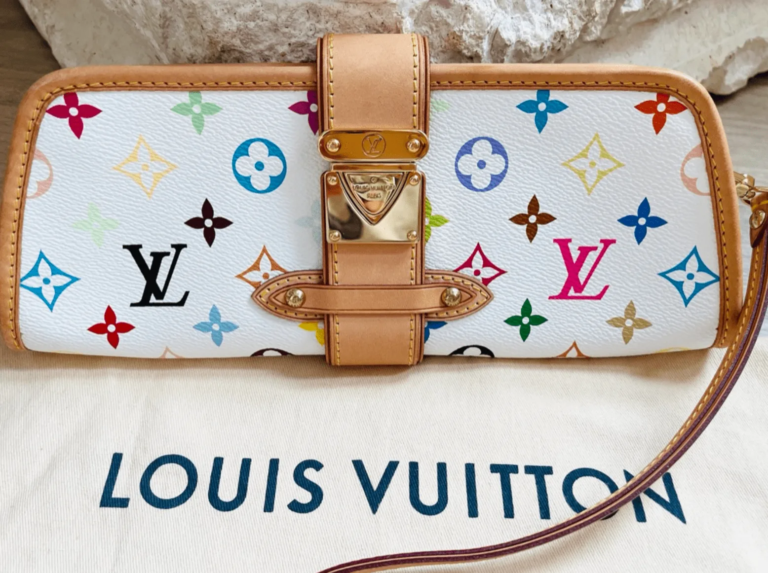 Shirley White Multicolour Clutch — image 6