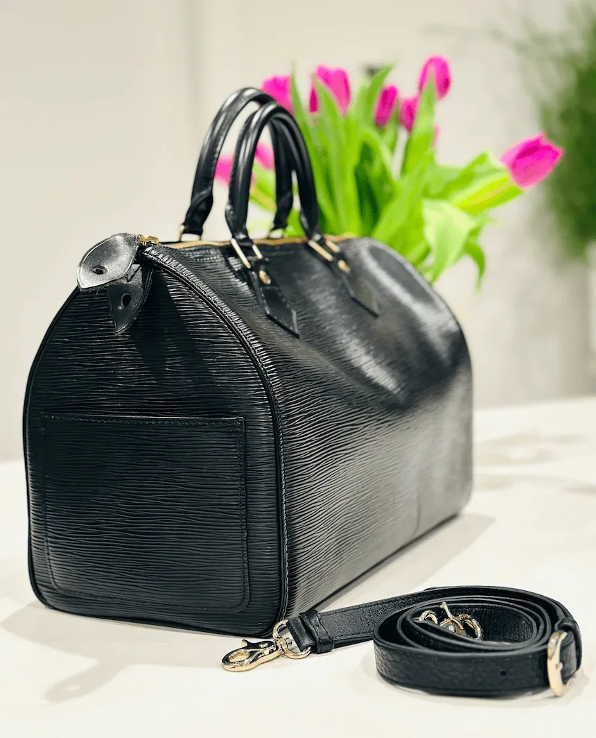 Speedy 30 Black Epi Leather Handbag — image 3
