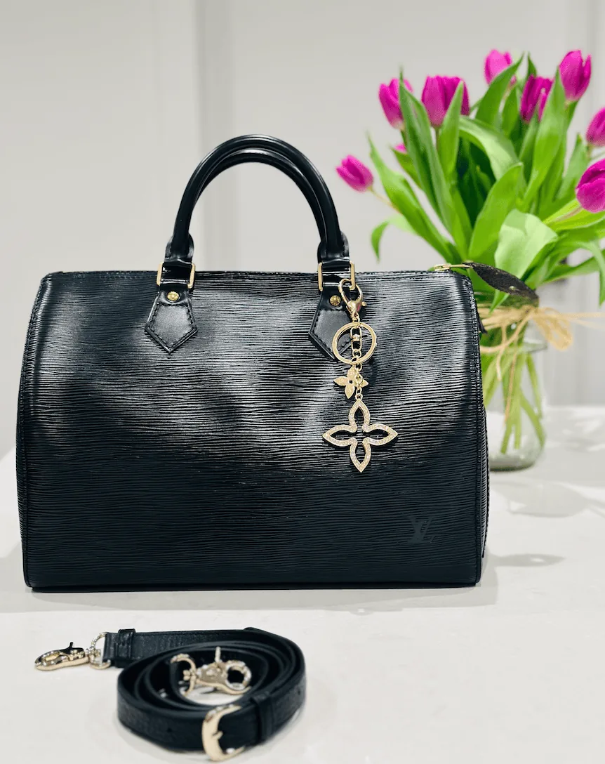 Speedy 30 Black Epi Leather Handbag — image 5