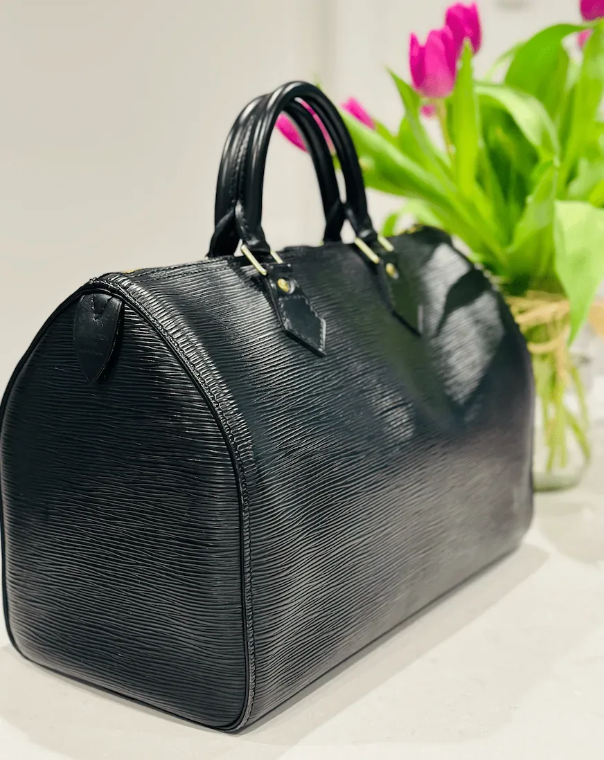 Speedy 30 Black Epi Leather Handbag — image 6