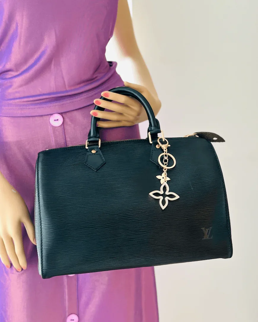 Speedy 30 Black Epi Leather Handbag — image 8