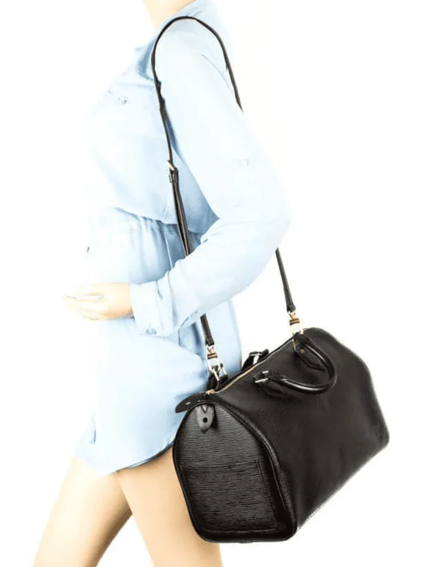 Speedy 30 Black Epi Leather Handbag — image 10
